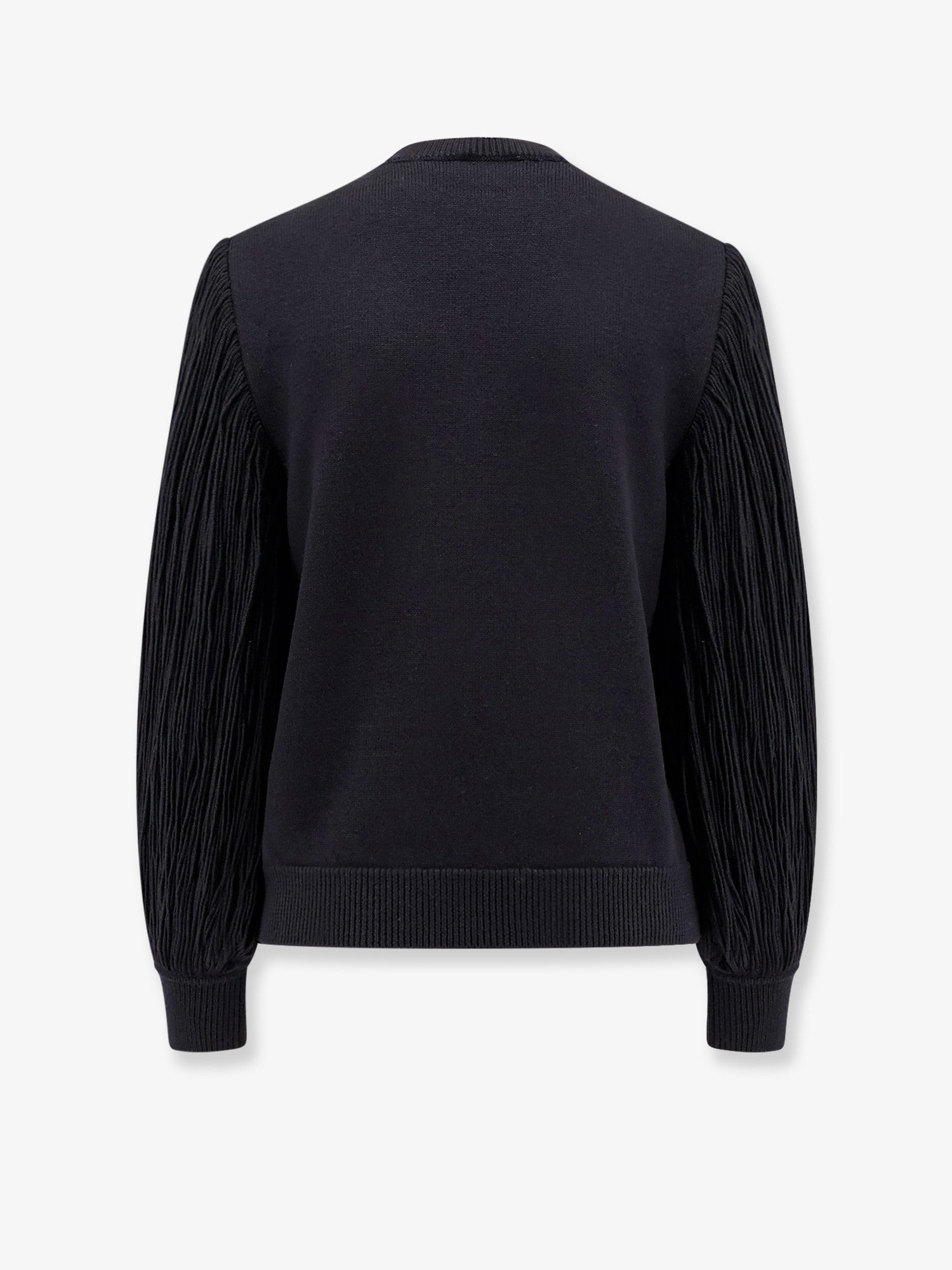 Wool Sweater With Fringes Detail - 5
