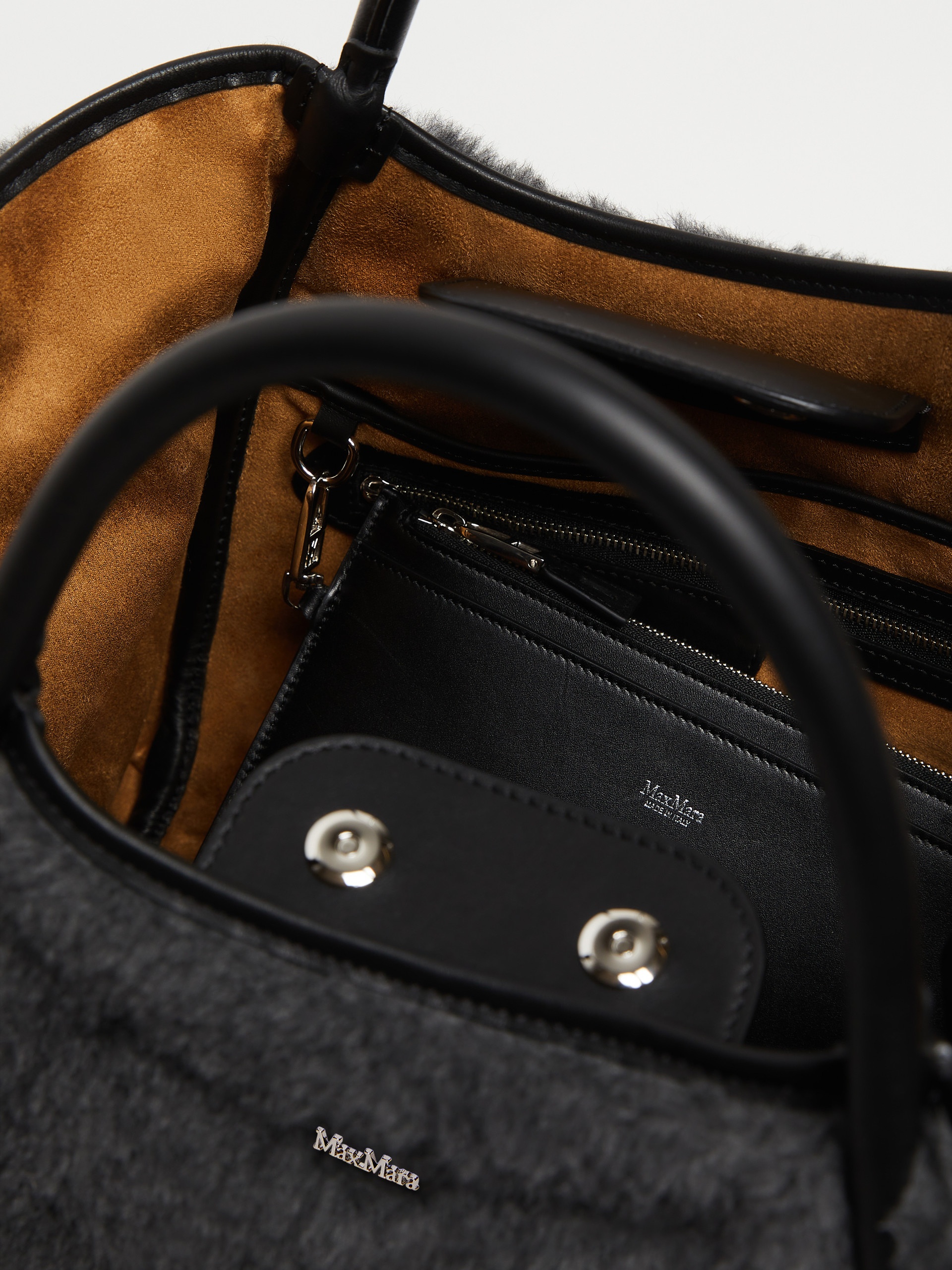 TMARINS2 Small Marine Bag in wool and alpaca Teddy fabric - 4