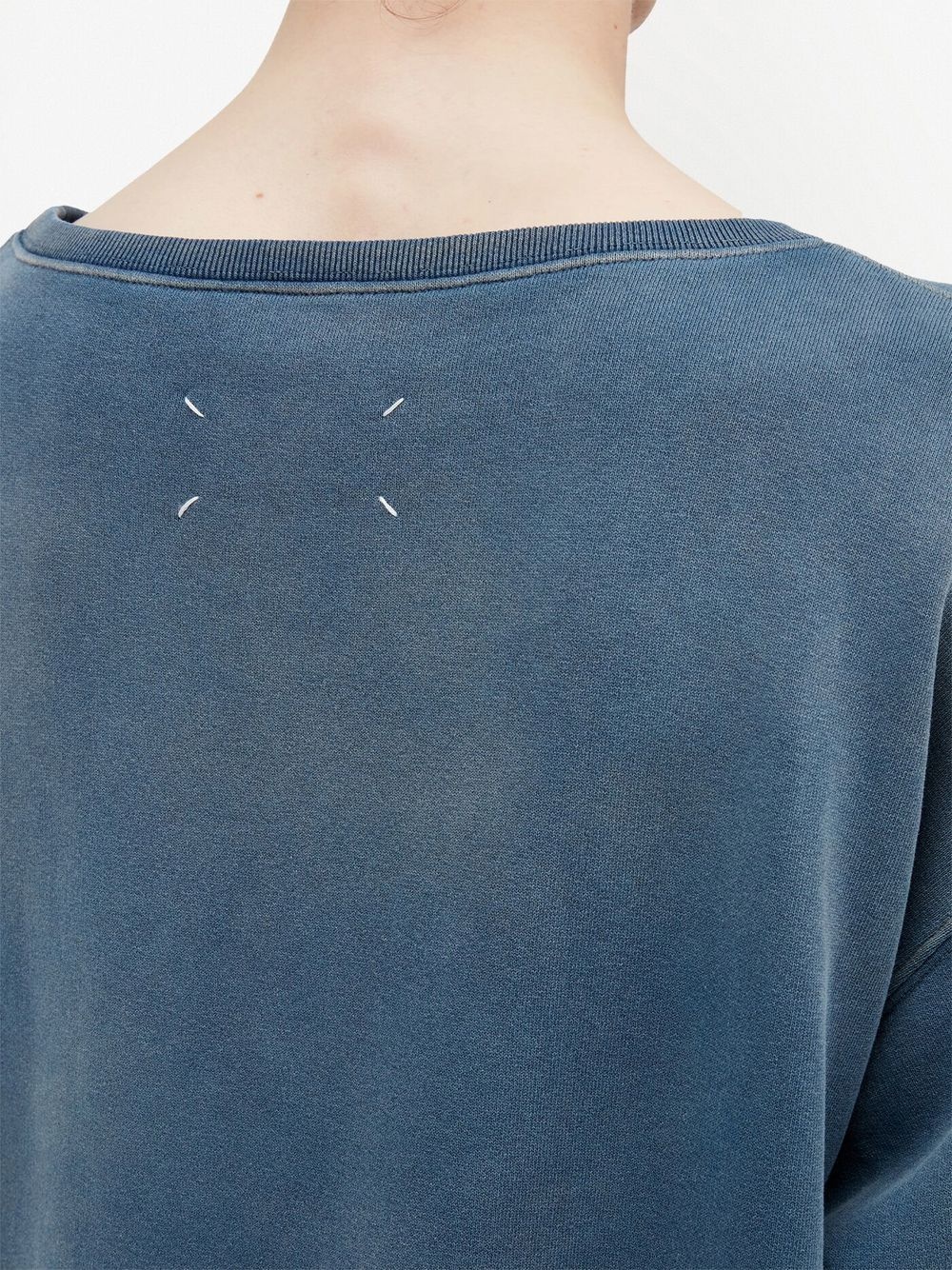 logo-print faded sweatshirt - 6