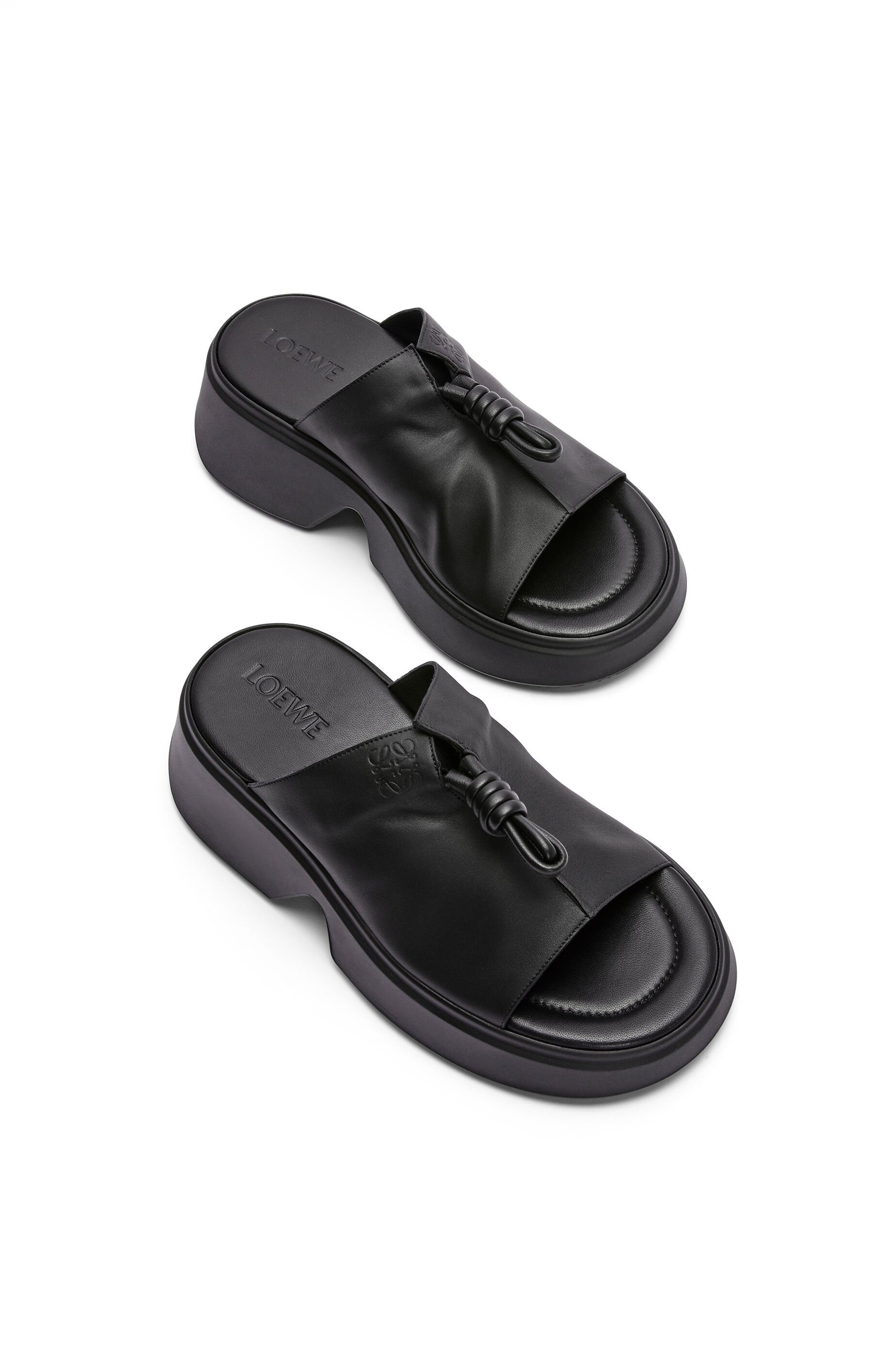 Flamenco wedge mule in calfskin - 3