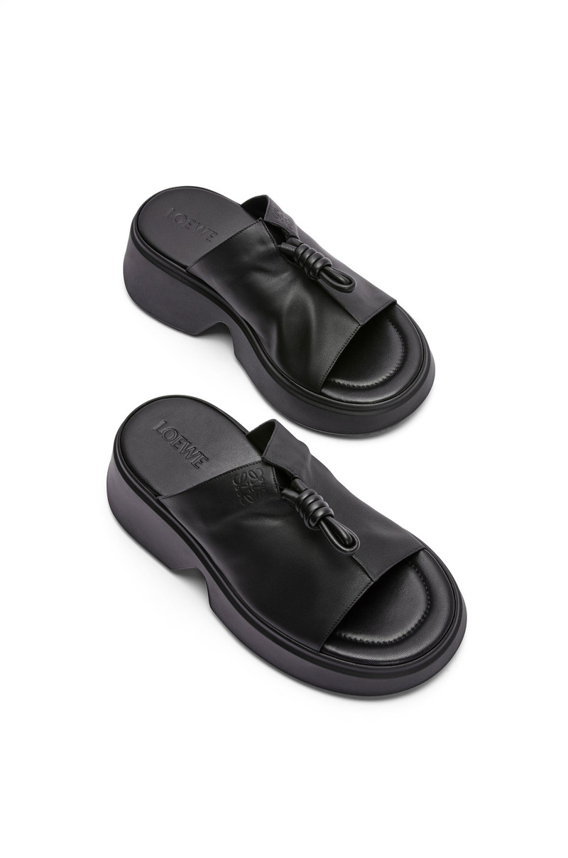 Flamenco wedge mule in calfskin 3