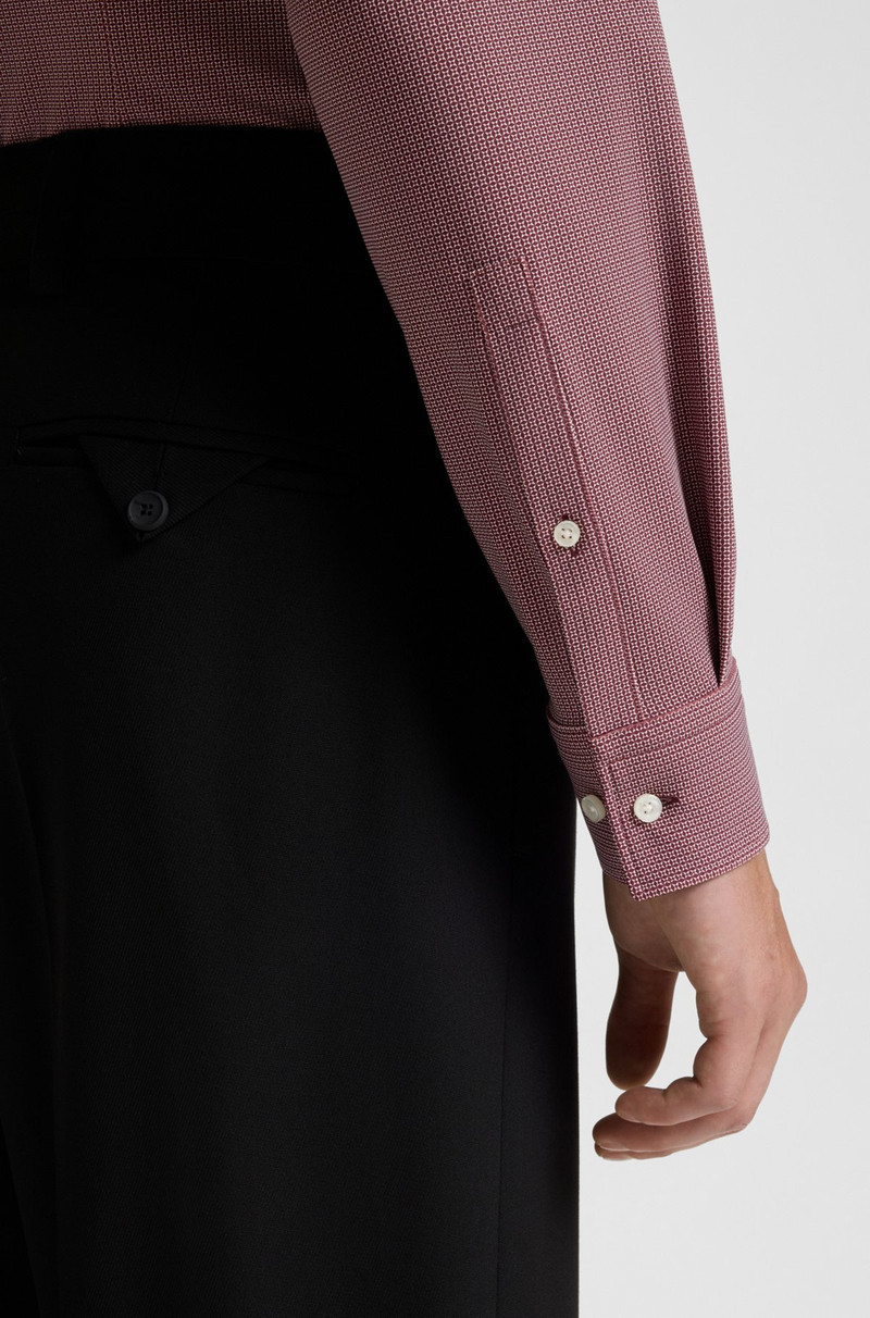 PRINTED SLIM-FIT SHIRT IN STRETCH JERSEY 6