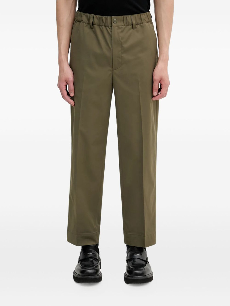 elasticated-waistband trousers 1
