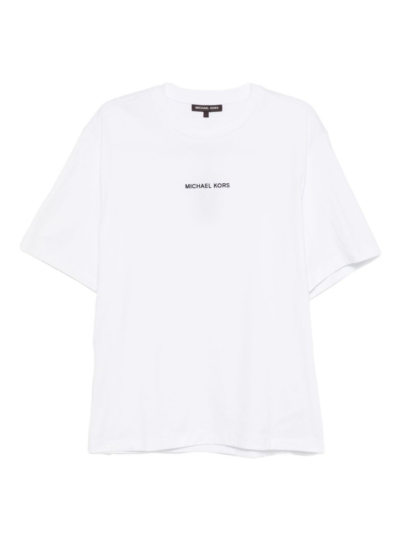 logo-embroidered cotton T-shirt 1
