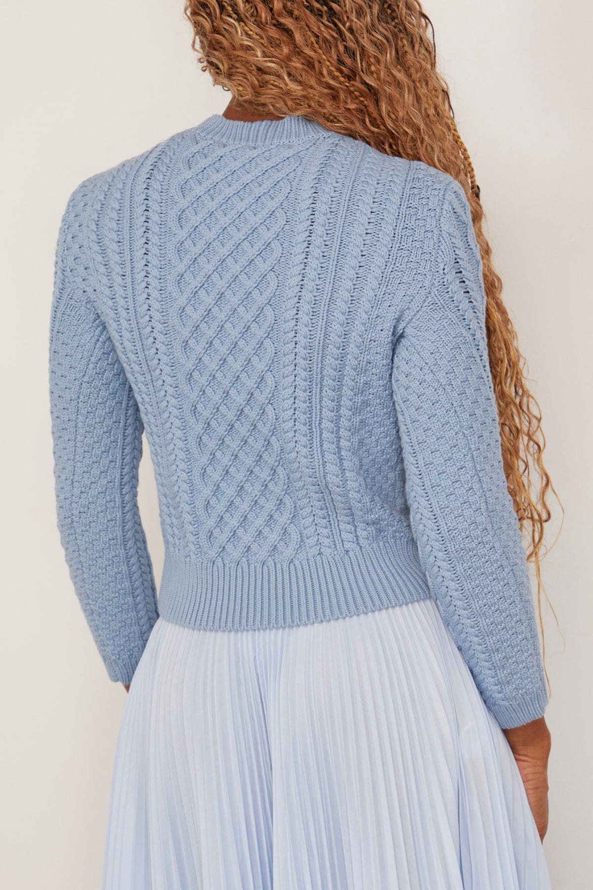 Cabbie Sweater in Ash Blue - 4