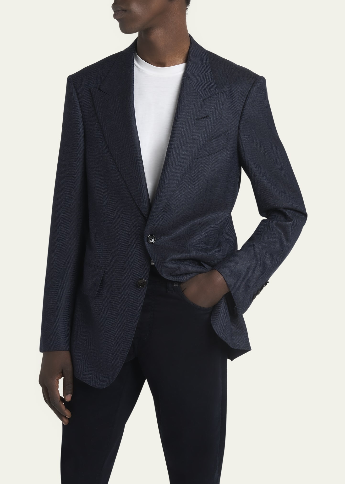 Men's Shelton Wool Herringbone Sport Coat - 4