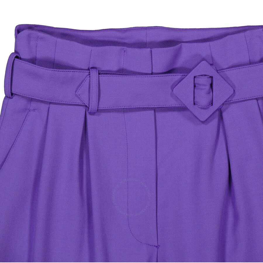 Moschino Ladies Purple Straight Leg Trousers - 7