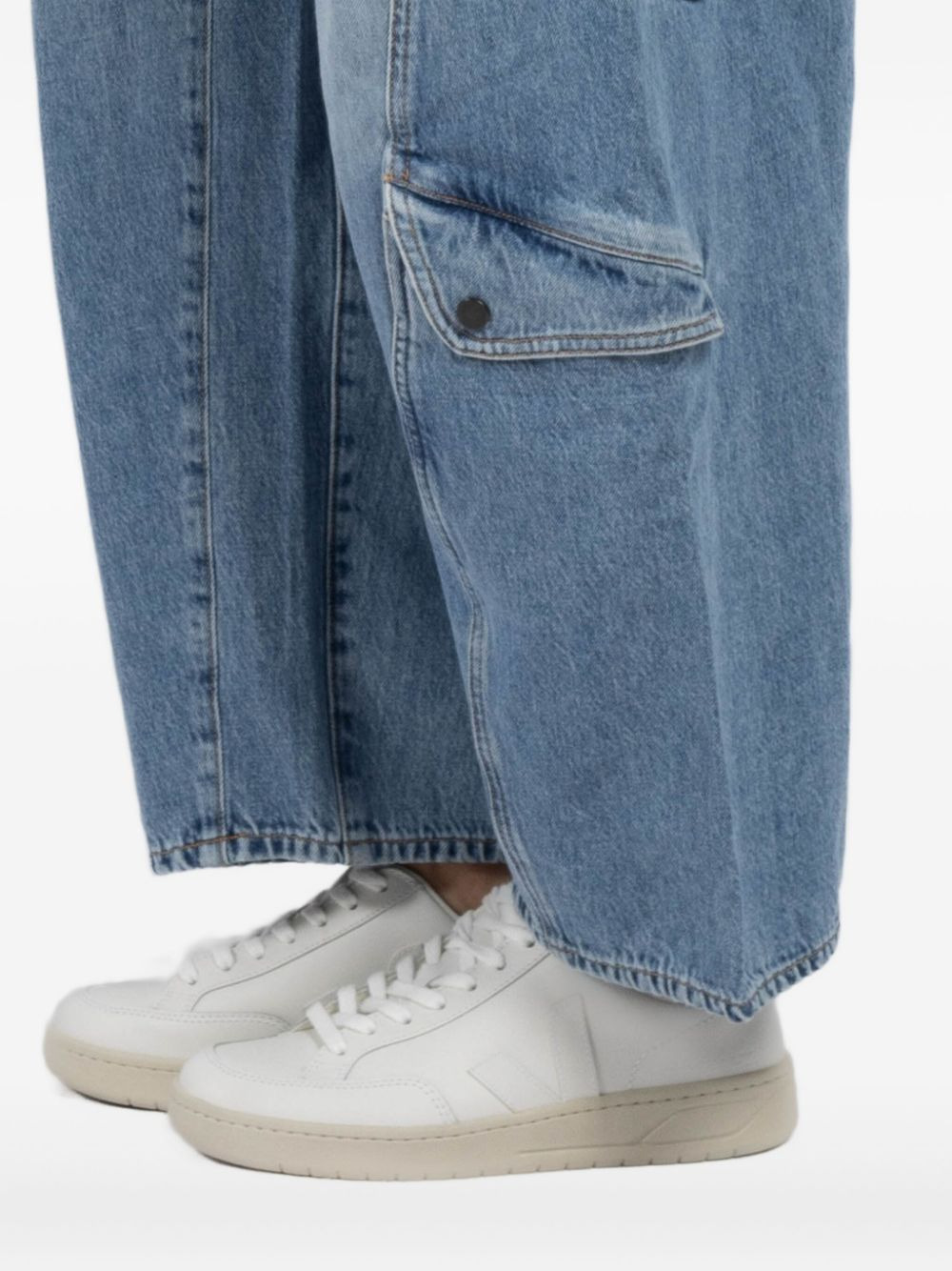 pleated-details flap-pocket jeans - 5