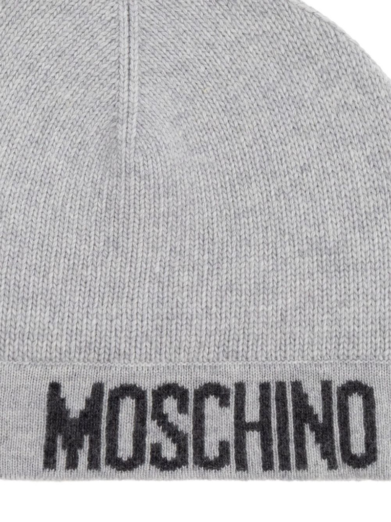 logo-intarsia beanie 3