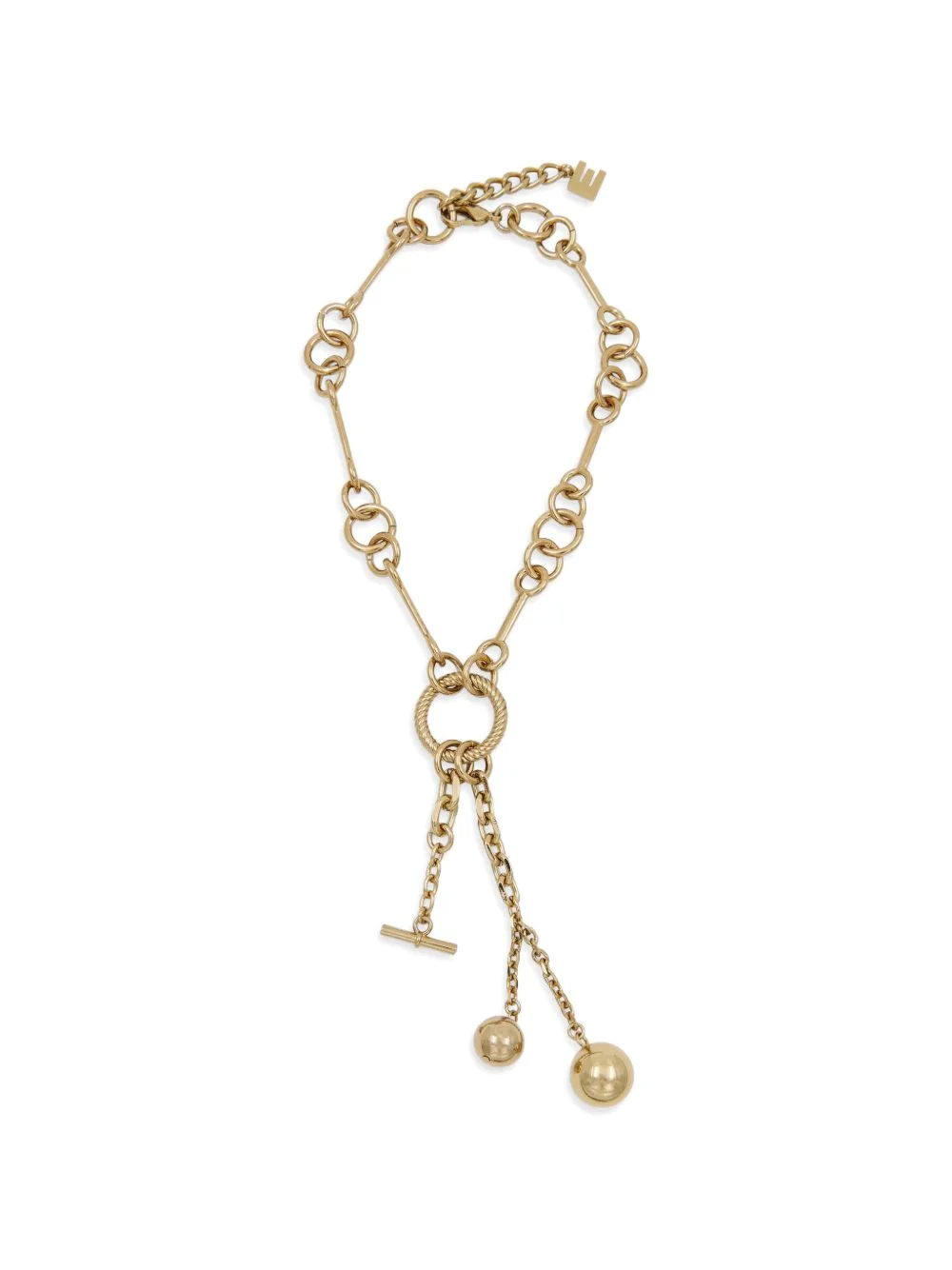 mixed-link charm-pendant necklace - 1
