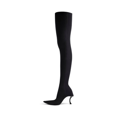 BALENCIAGA Women's Hourglass 100mm Over-the-knee Boot  in Black outlook