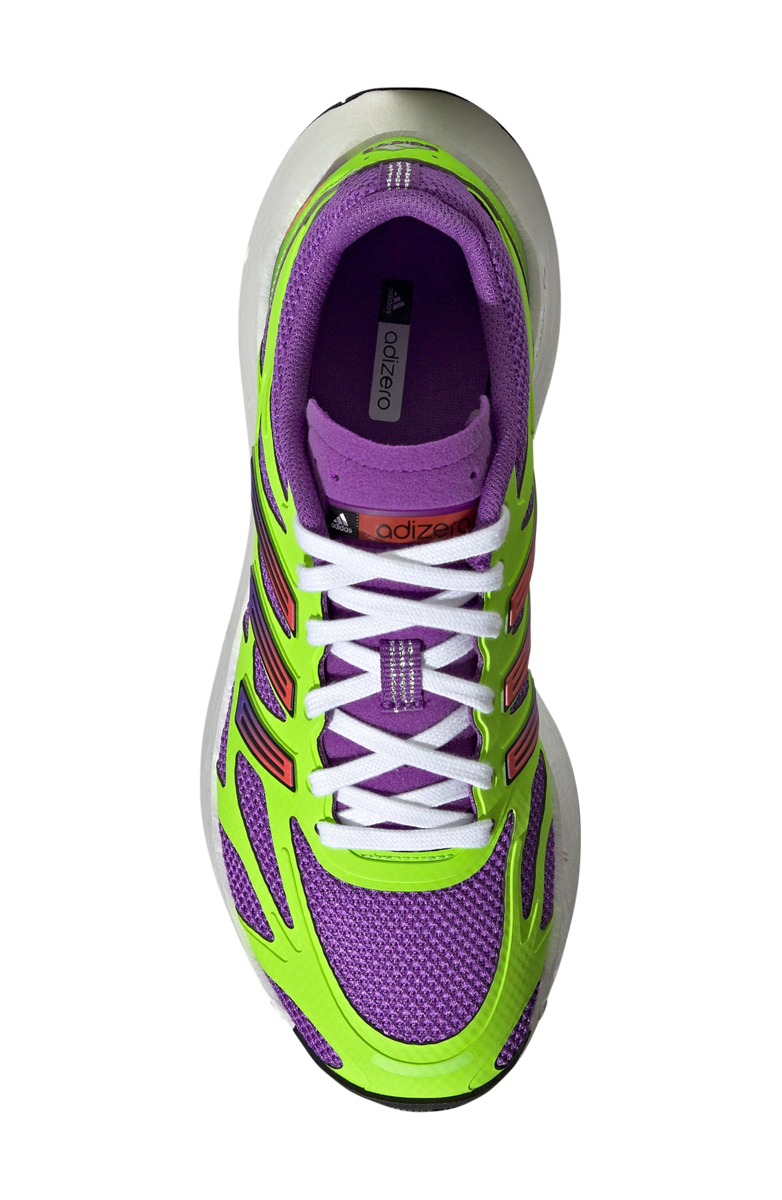 adidas Adizero Aruku Sneaker in Purple/Solar Green/Silver at Nordstrom - 4