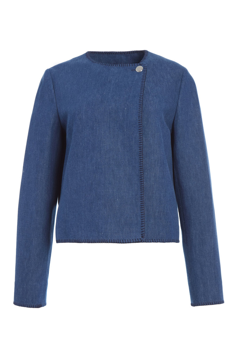 Wyn Jacket in Recycled Denim Linen - 1