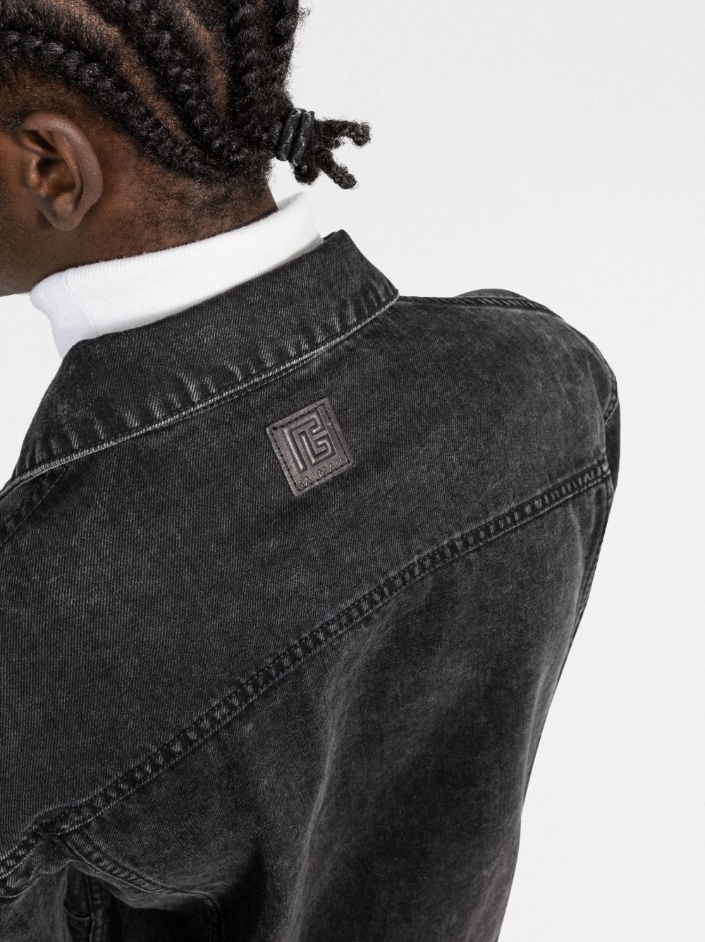 zip-detail denim jacket - 5