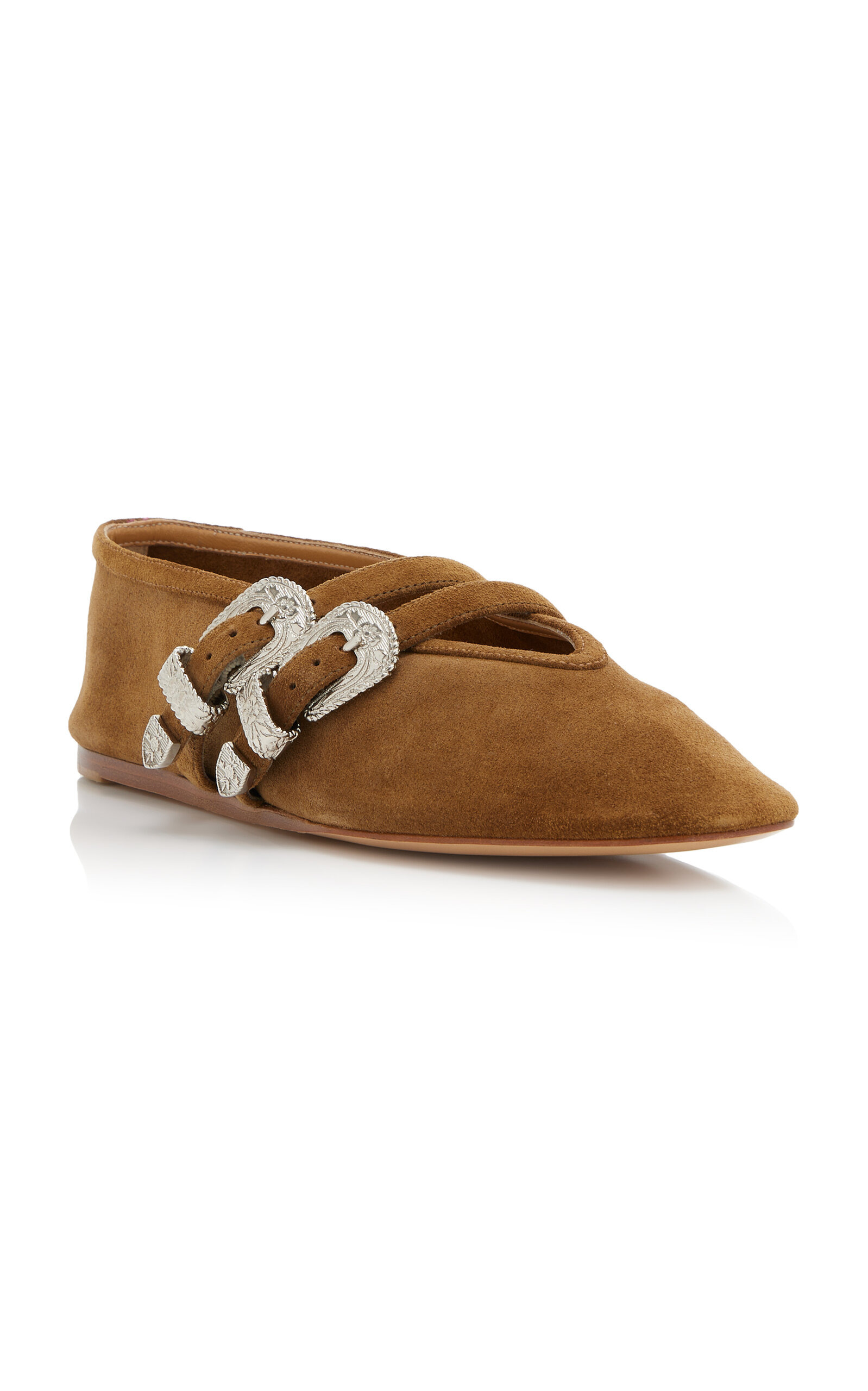 Claudia Suede Ballet Flats tan - 4