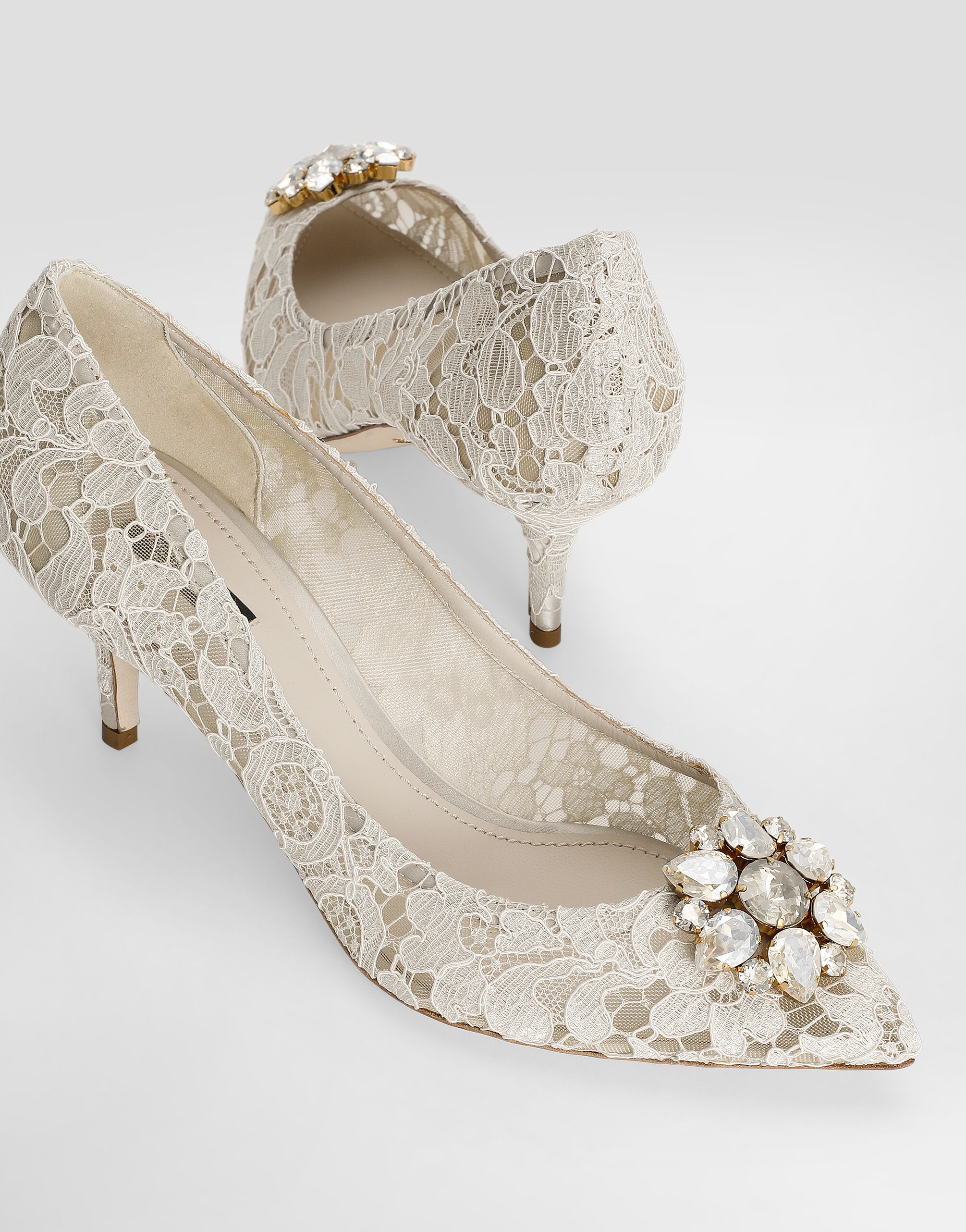 Pump in Taormina lace with crystals - 4