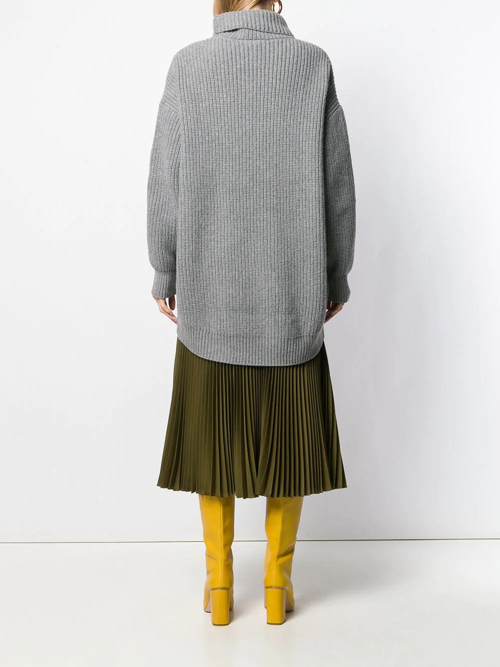 oversized funnel-neck jumper - 4