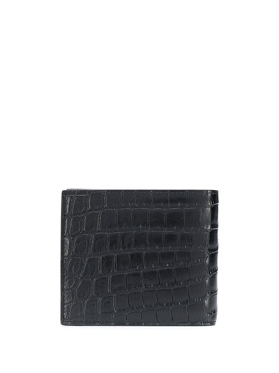 SAINT LAURENT croc-effect bi-fold wallet outlook