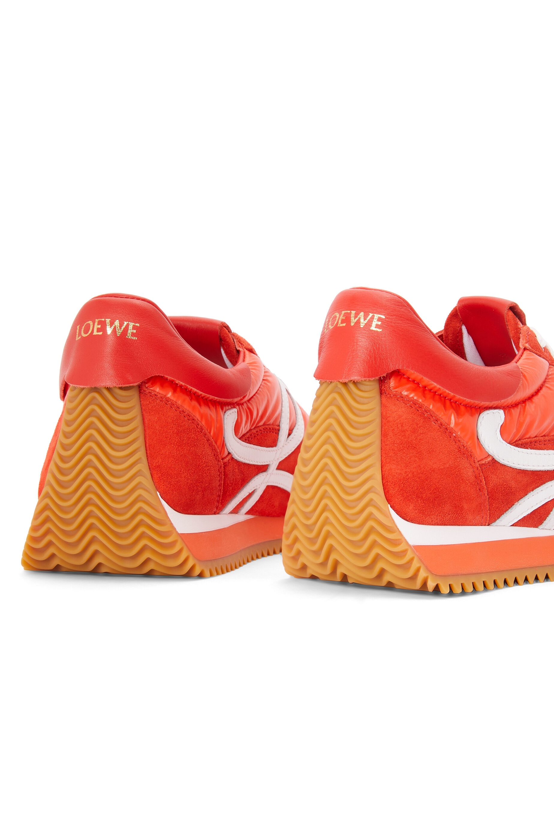 Padded flow runner in nylon and suede - 4