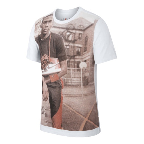 Air Jordan 1 Photo Classic Pattern Printing Short Sleeve White AT8918-100 - 1