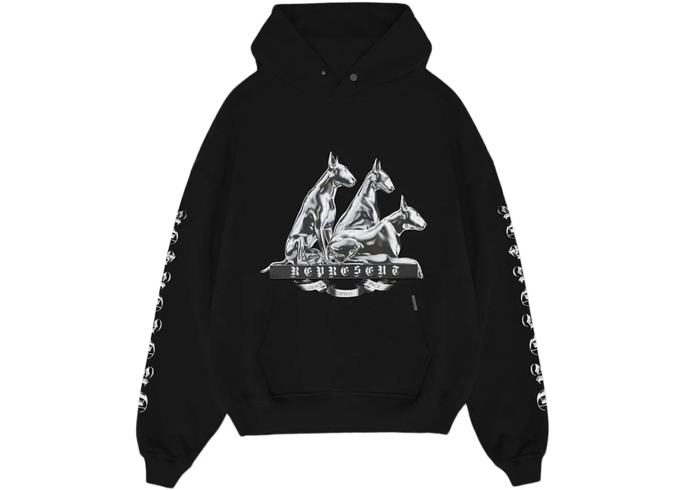 Represent Bullterrier Hoodie Jet Black - 1