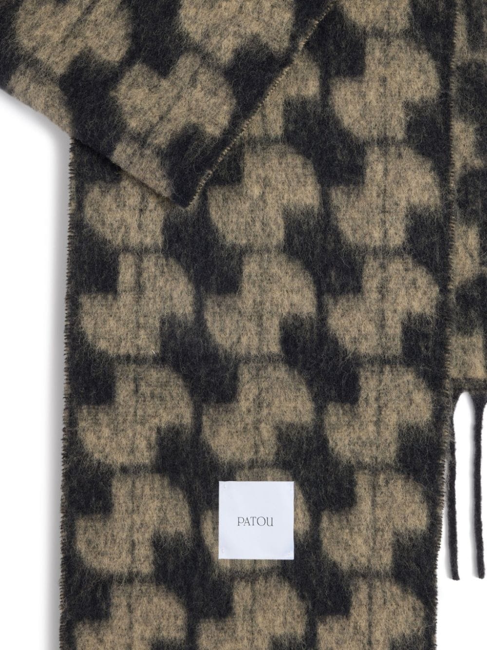 logo-patch alpaca scarf - 2