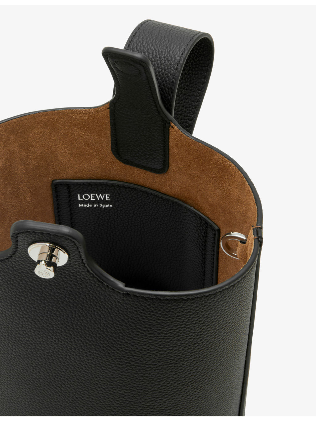 Pebble mini leather bucket bag - 6