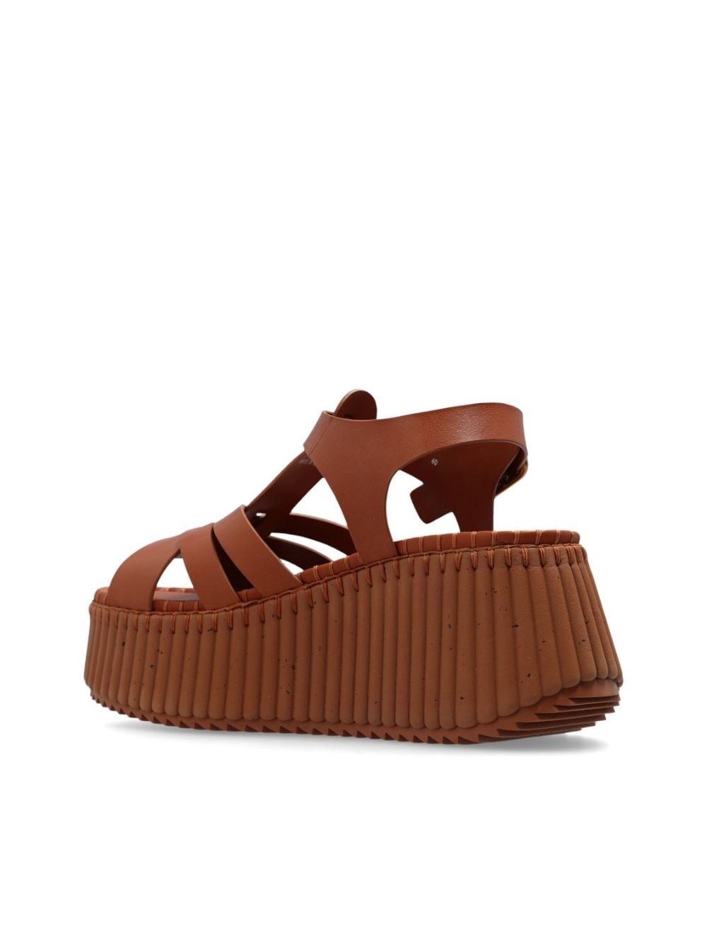 leather platform sandals - 5