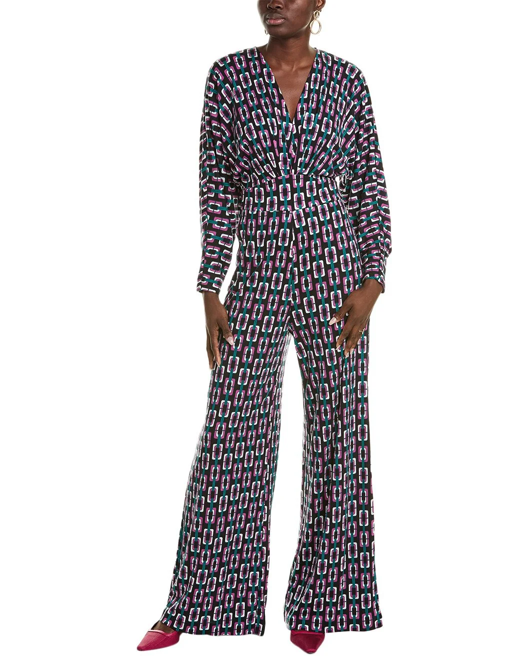 Diane von Furstenberg Fanny Wool-Blend Jumpsuit - 1