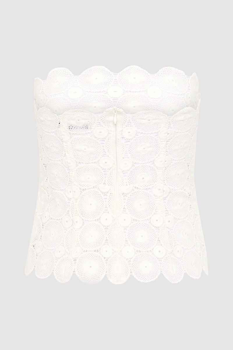 Doily Top - White - 9
