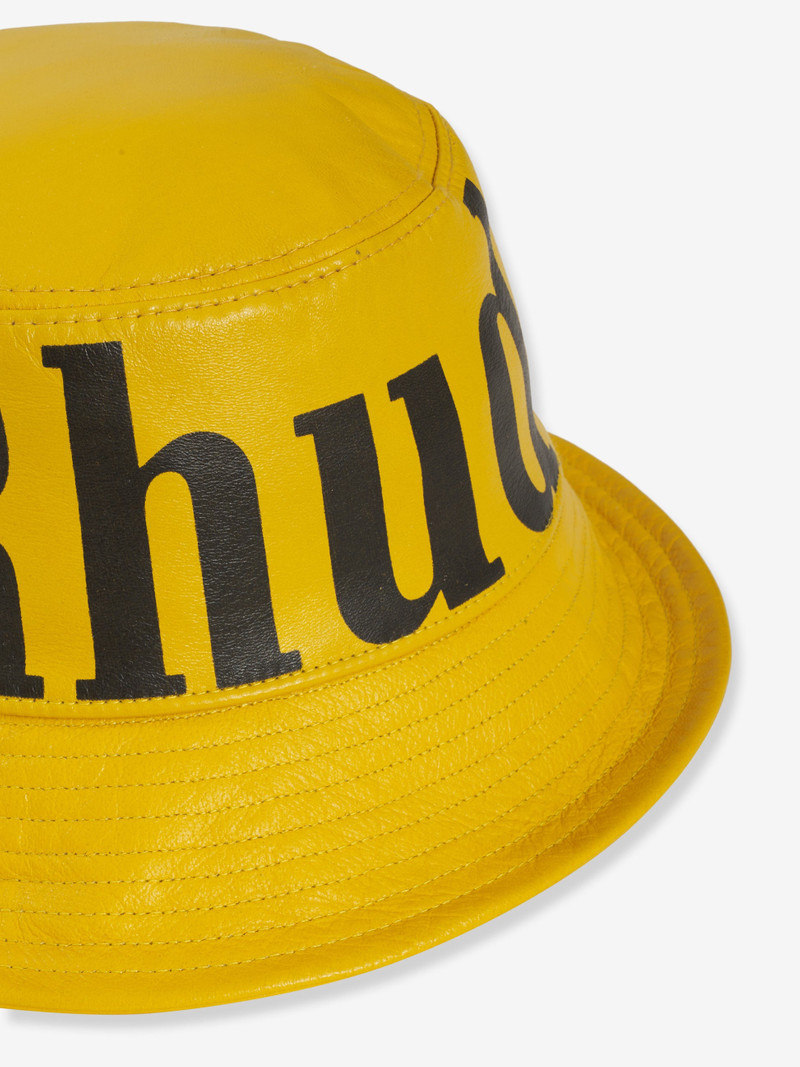 Rhude LOGO LEATHER BUCKET HAT outlook