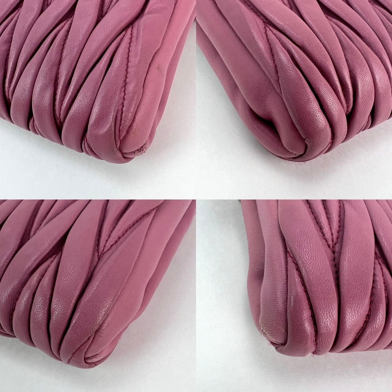 Miu MIU Matelasse Pink Nappa Leather Shoulder Bag - 8