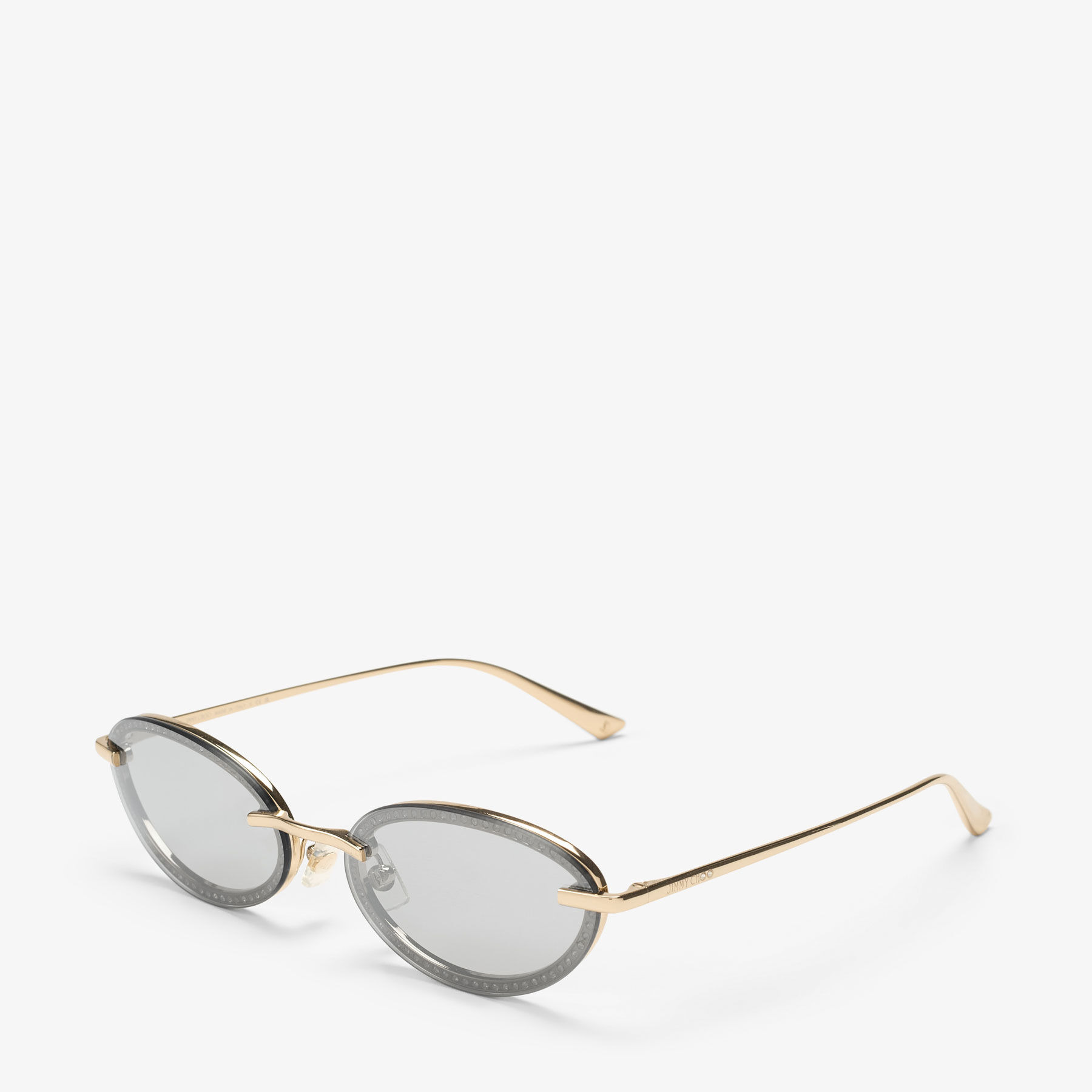 Zina
Pale Gold Oval Sunglasses - 2