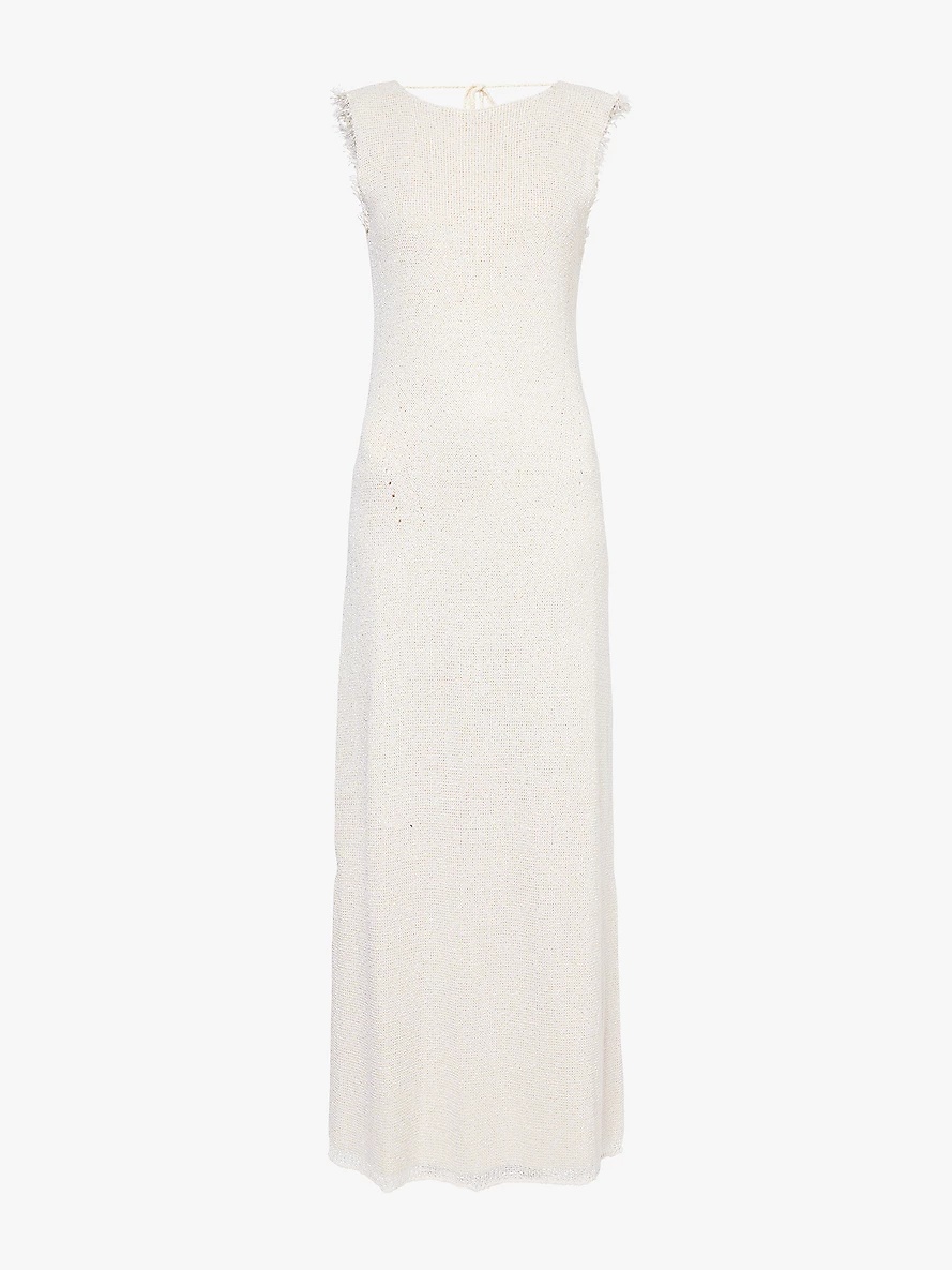 Silvia slim-fit bouclé maxi dress - 1