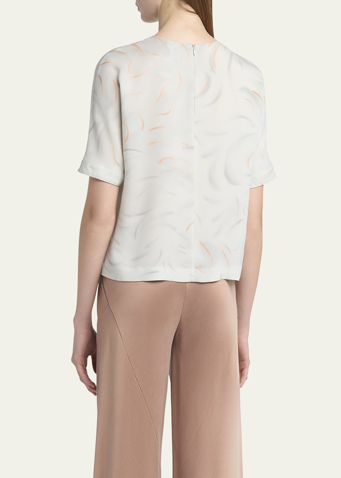 Brushstroke Silk Blouse - 3
