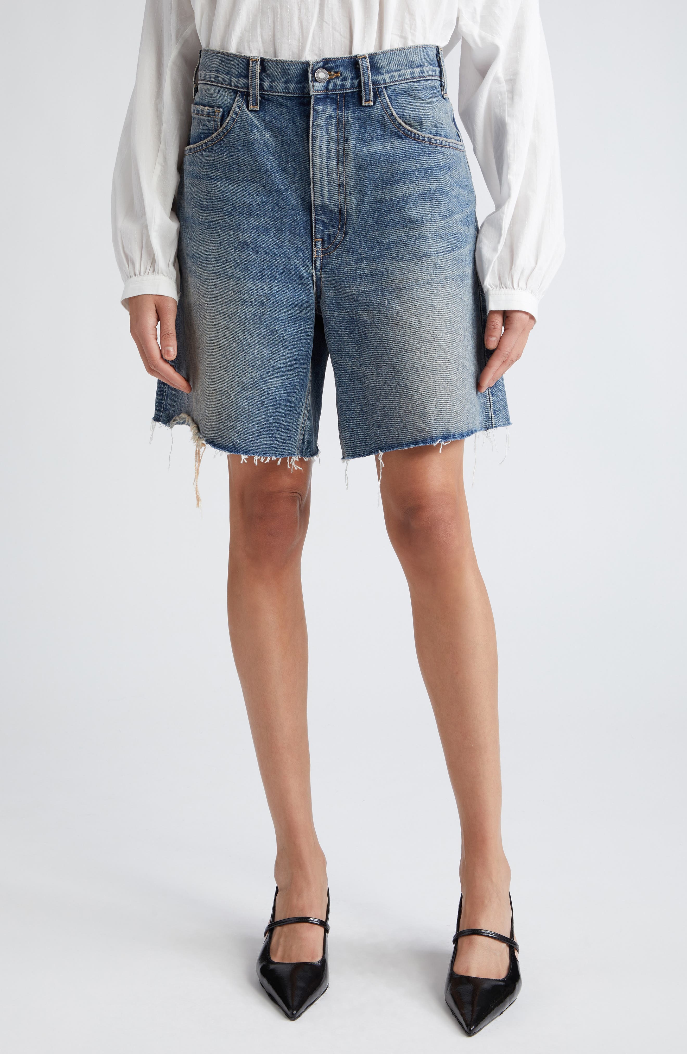 Russel Denim Cutoff Shorts - 1