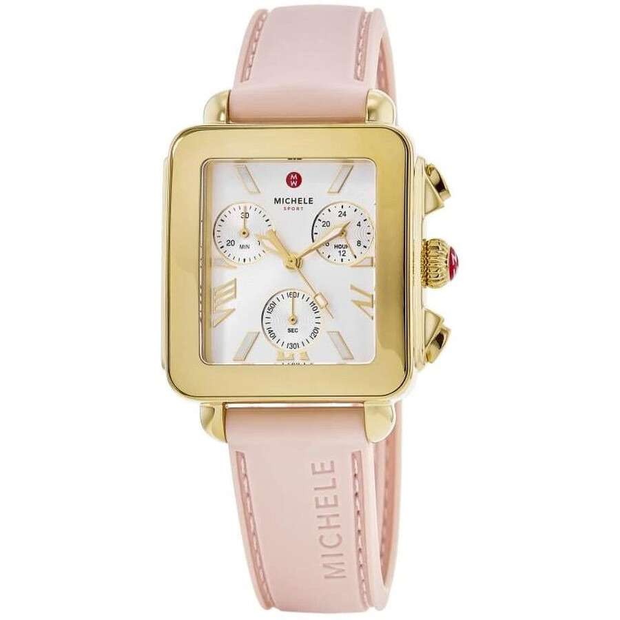 Michele - Michele Deco Sport Chronograph Quartz Silver Dial Ladies Watch MWW06K000072 - 1