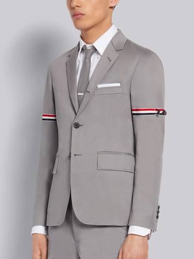 Thom Browne Medium Grey Cotton Twill Grosgrain Armband Unconstructed Classic Sport Coat outlook