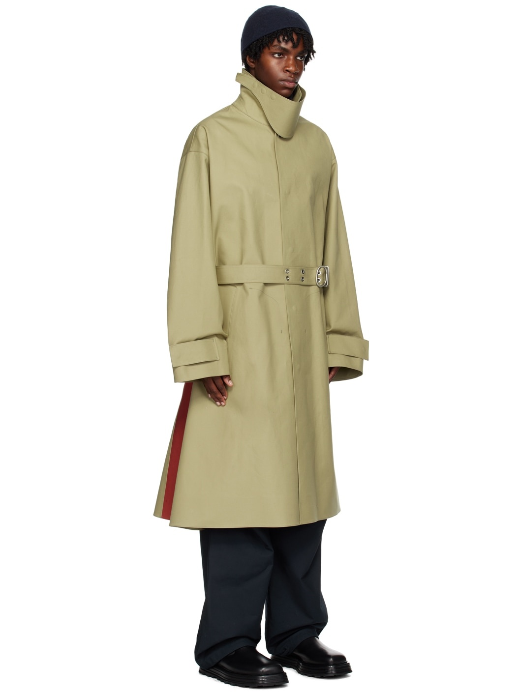 Green Belted Trench Coat - 2