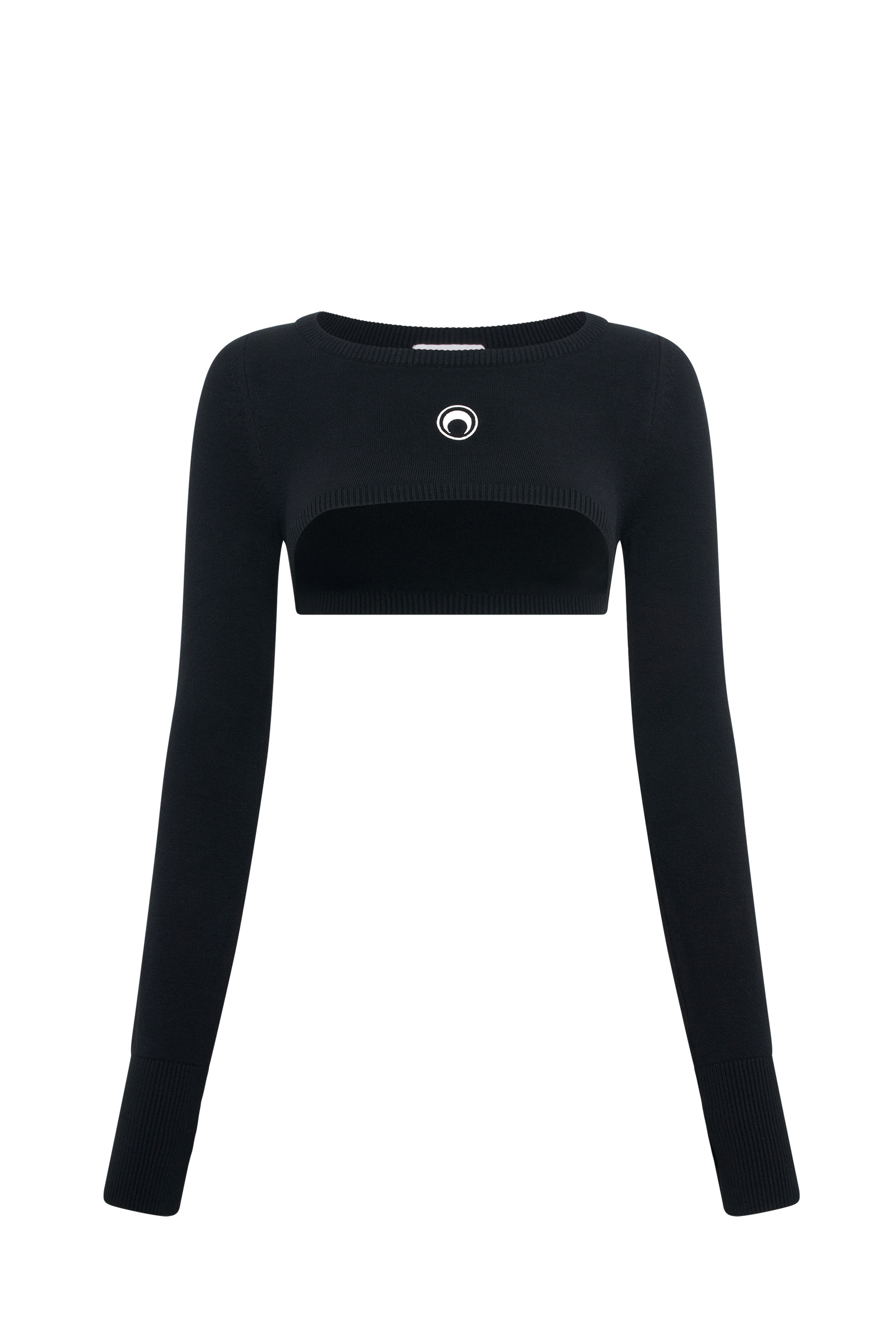 Moon Logo Knit Ultra Cropped Sweater - 1
