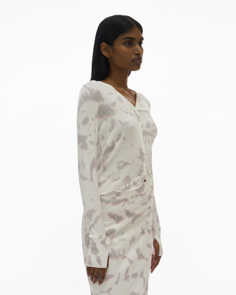 RIBBED CLOUD-DYED CARDIGAN 5