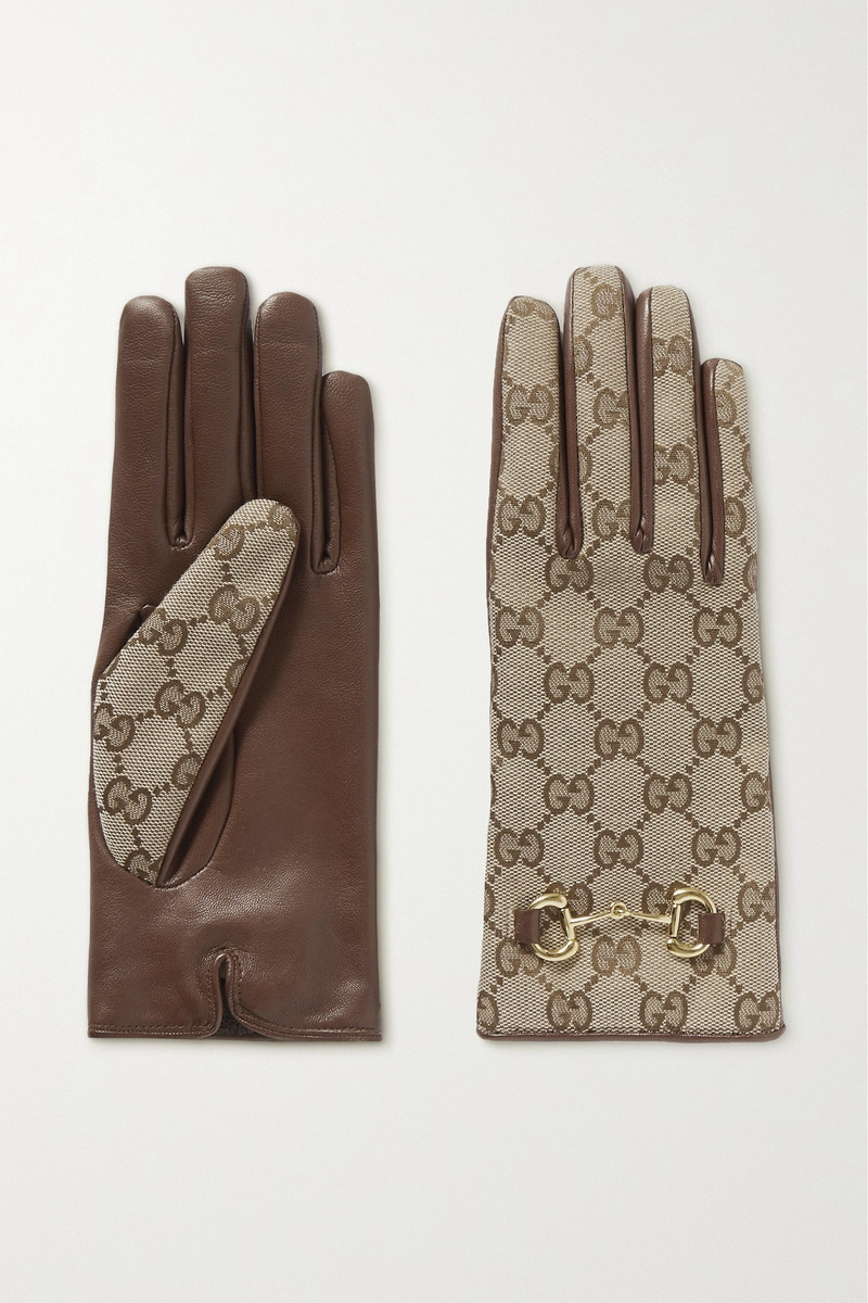 Horsebit-detailed leather gloves 1