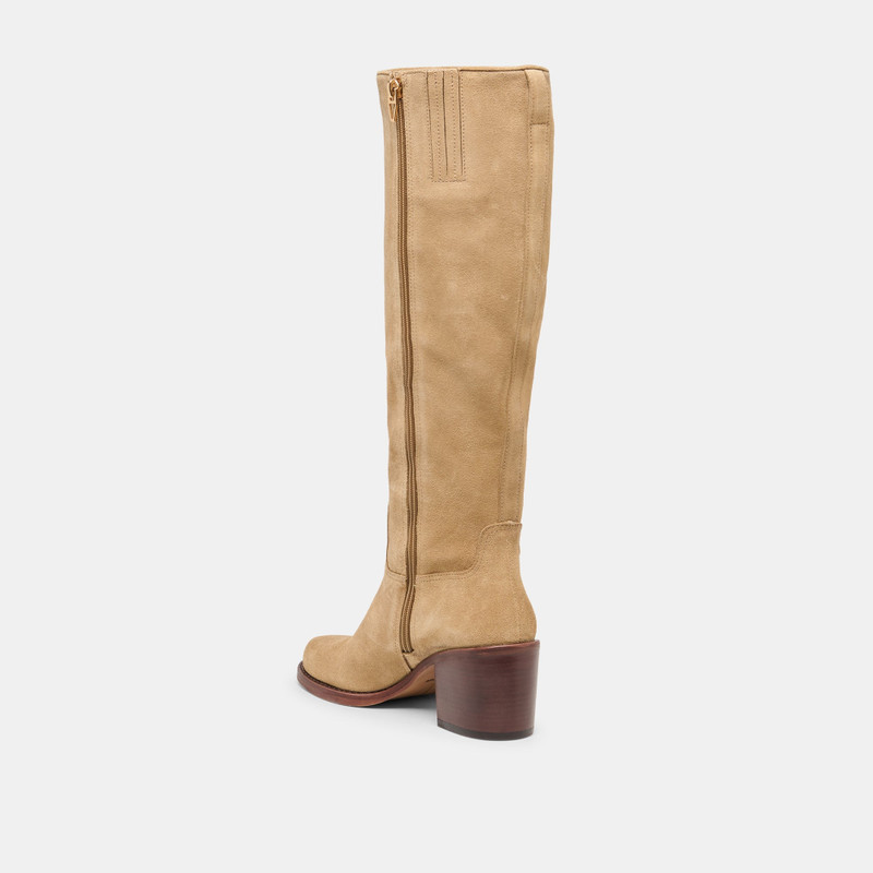 LUCYLE WIDE CALF BOOTS DK TAUPE SUEDE 5