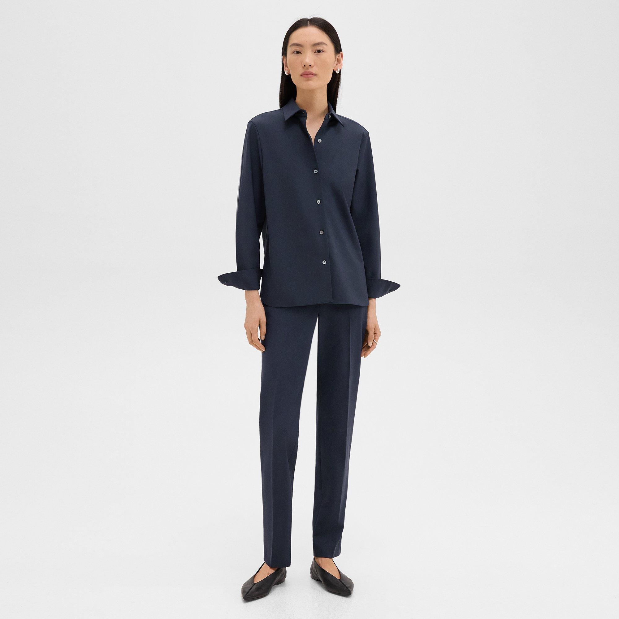 Treeca Full Length Pant in Good Wool - 2