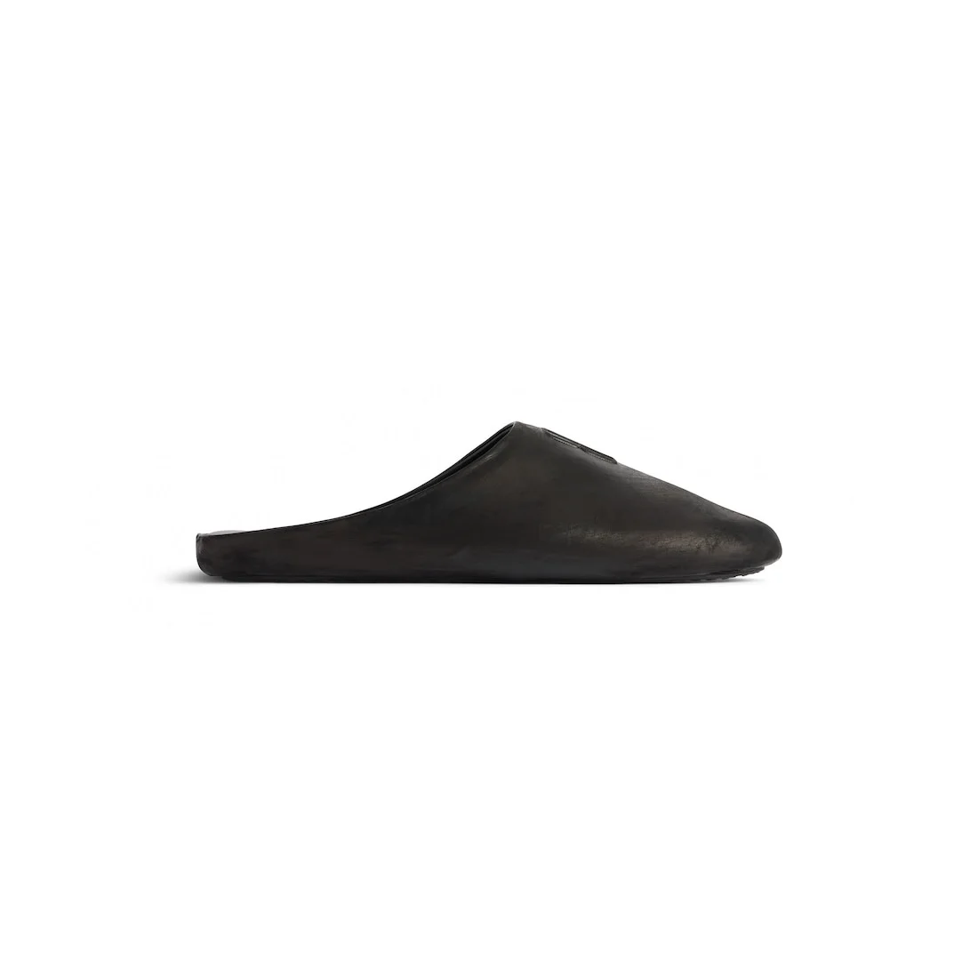 Men's Château Flat Mule in Black - 1