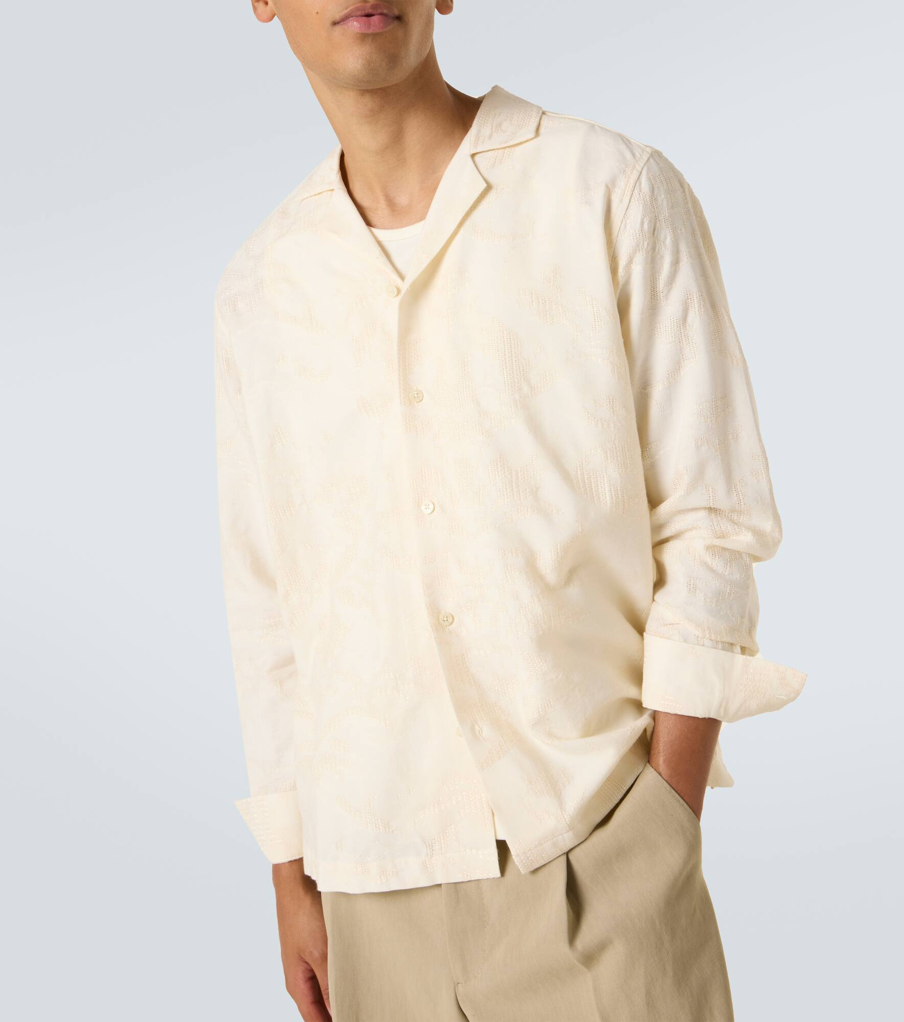 Safra jacquard cotton-blend shirt - 5