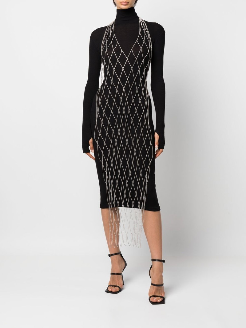 BENEDETTA BRUZZICHES crystal-embellished halterneck dress outlook