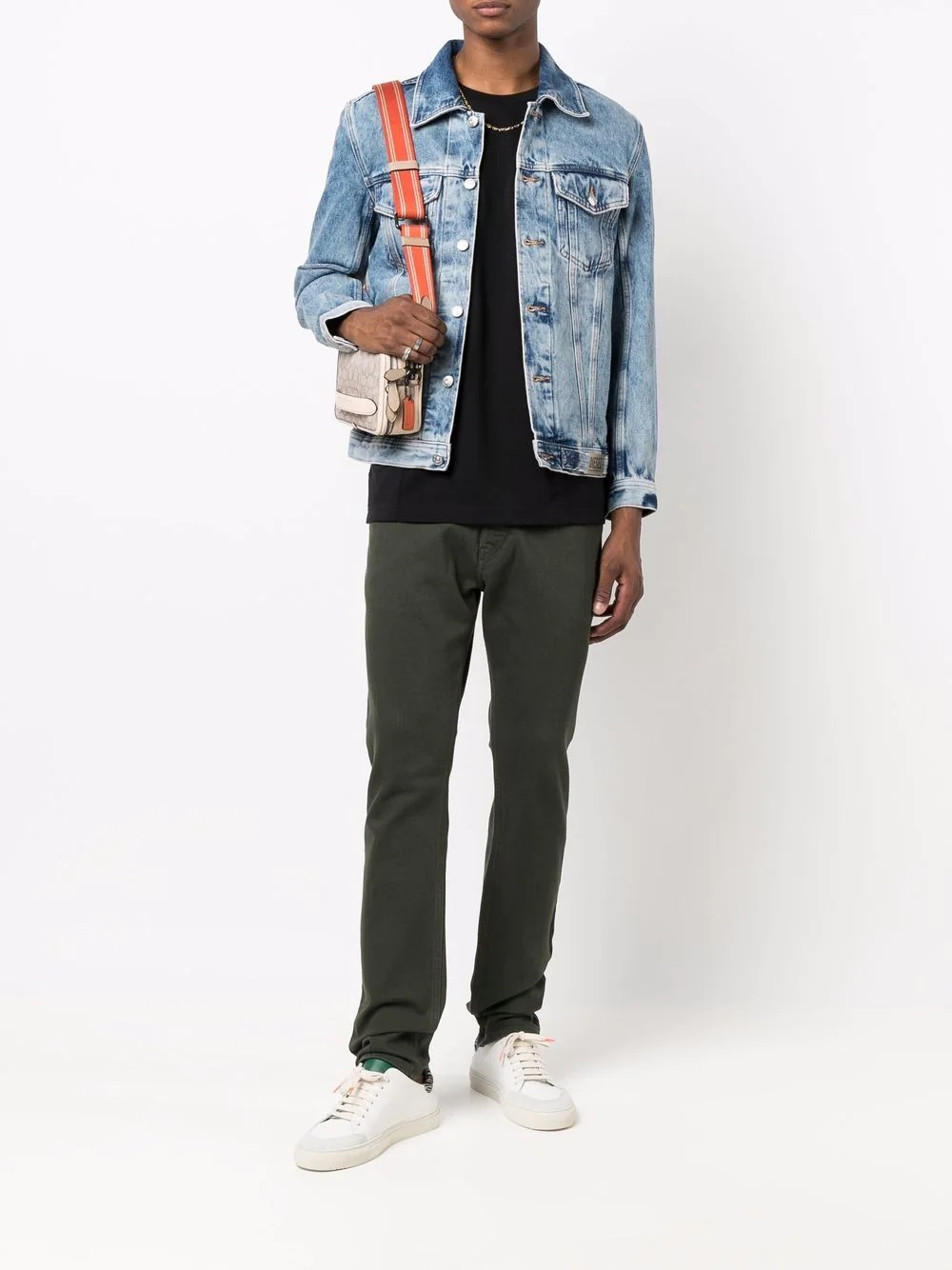 washed button-up denim jacket - 2