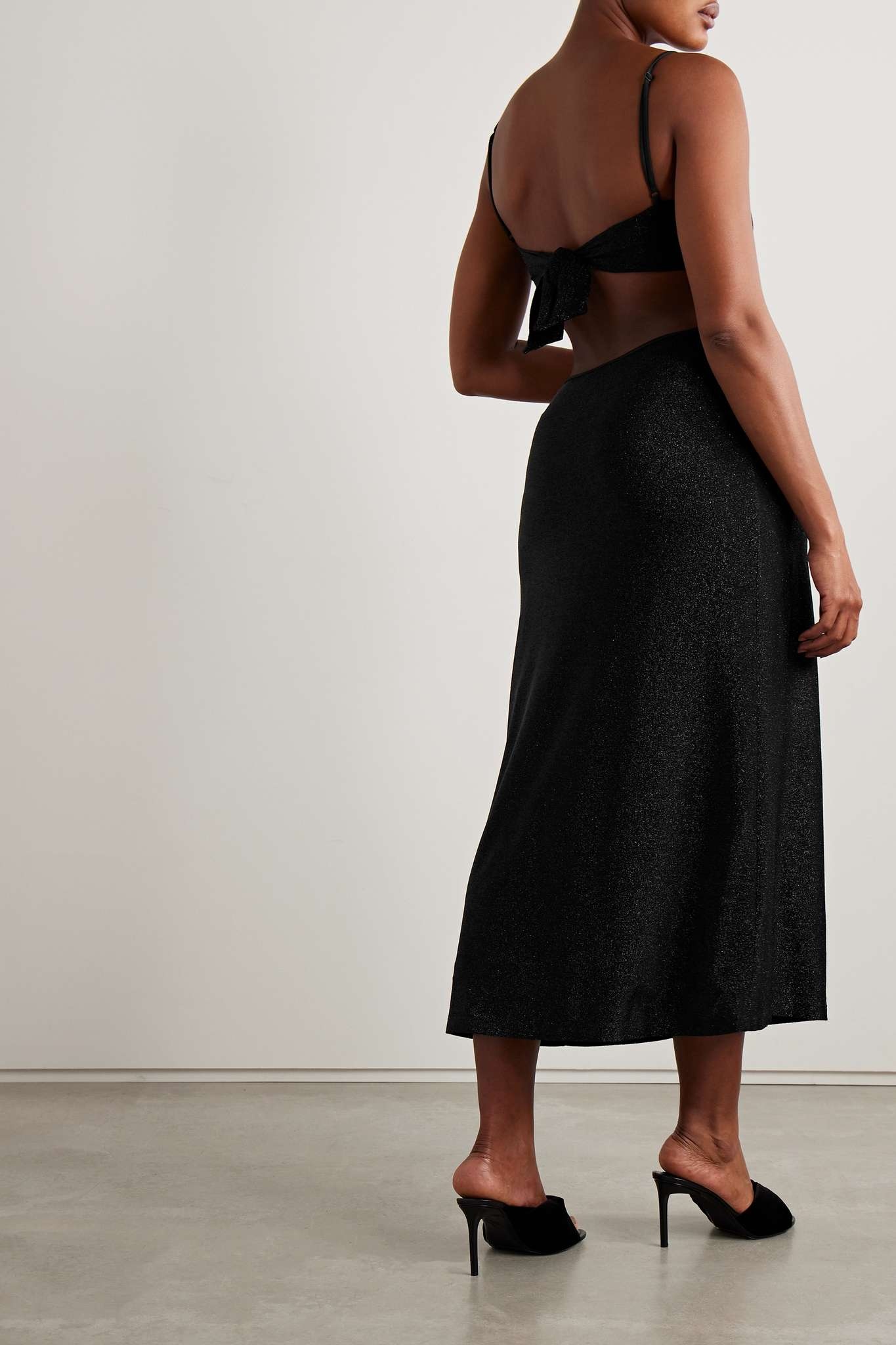 Logo Jersey Cutout Midi Skirt