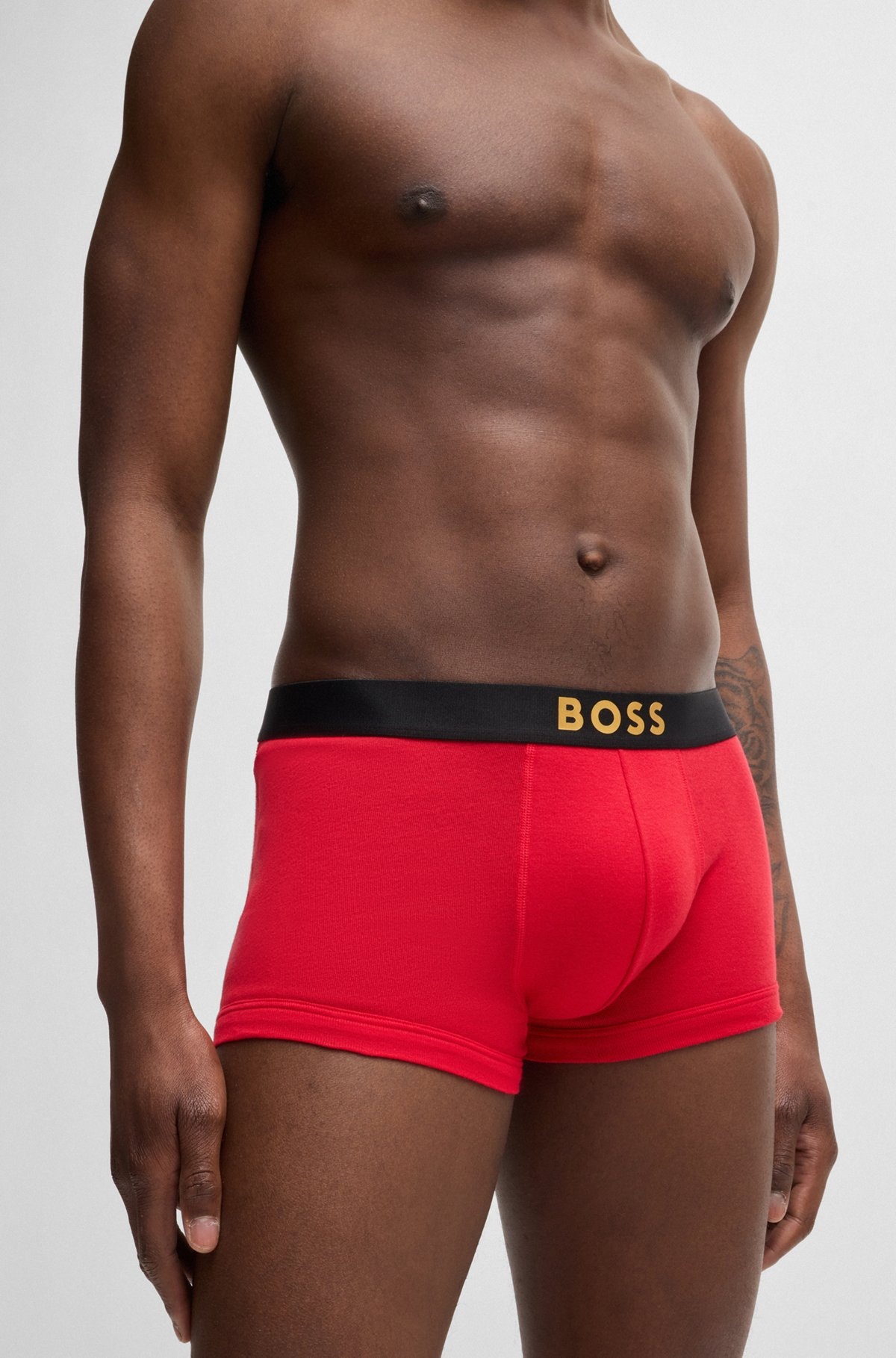 TWO-PACK OF COTTON TRUNKS WITH METALLIC LOGOS - 5
